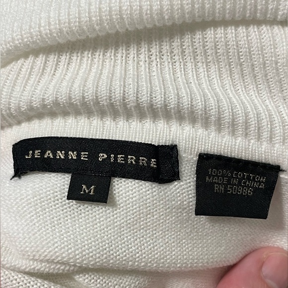 Jeanne Pierre Women’s Turtleneck Sweater Medium Cotton Cozy Knit Contemporary - Picture 8 of 8